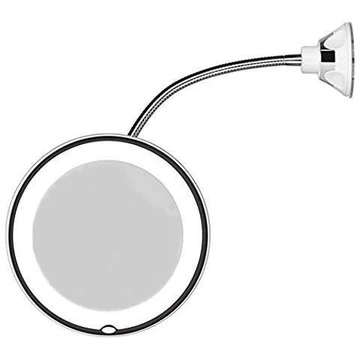 10X LED mirror on suction cup