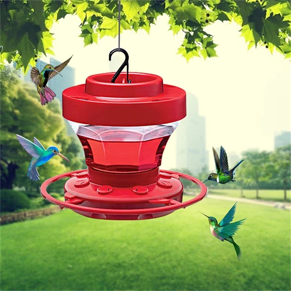 Red Nectar House for Hummingbirds with Insect Stop