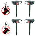Ultrasonic Deer Repeller - Pack Of 4 Solar Powered - Get Rid of Deer in 48 Hours