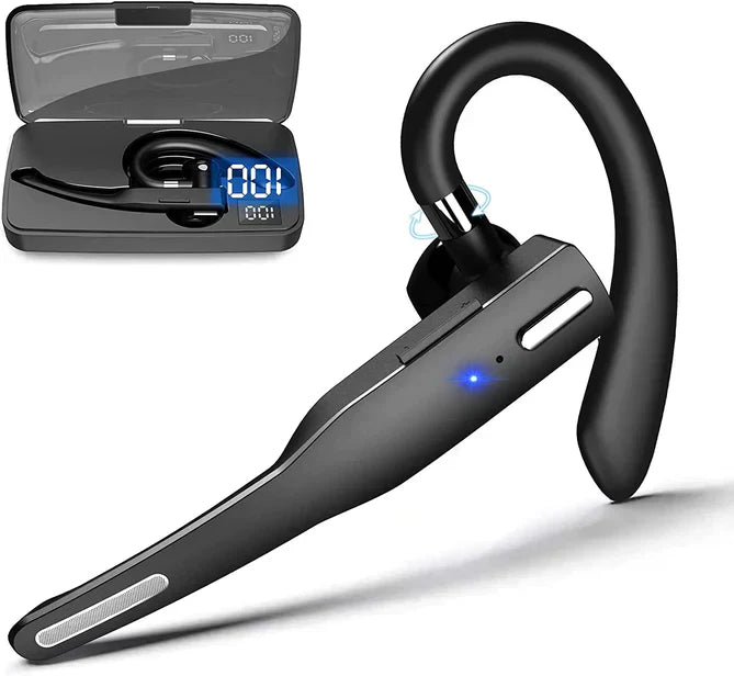 Skywave™ | Trucker Dual Mic Wireless Bluetooth 5.1 Noise Cancelling Headset & Earbuds for Clear Communication & Hands-Free Use