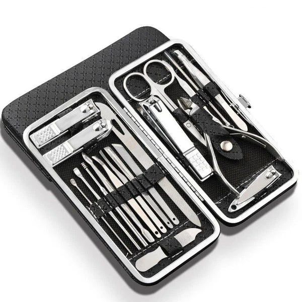 19 in 1 Stainless Steel Manicure Set Nail Clipper Kit