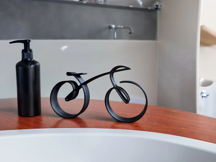 VeloWire Bike Silhouette – Minimalist Metal Wall Decoration for Cyclists