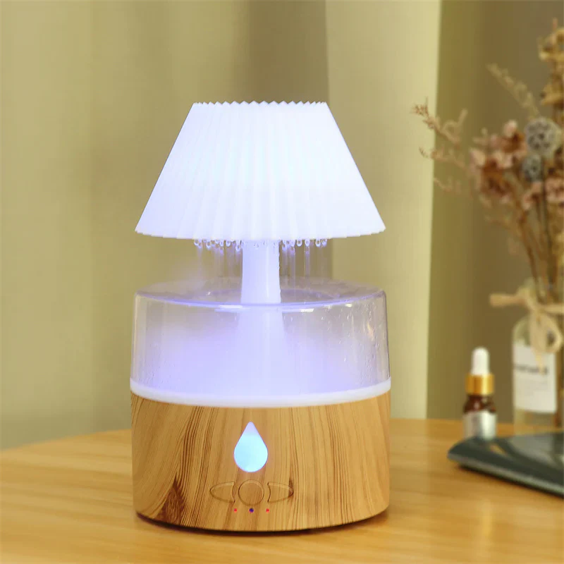 Rain Cloud Humidifier - Cool Mist Aromatherapy Diffuser, USB-Powered with Night Light