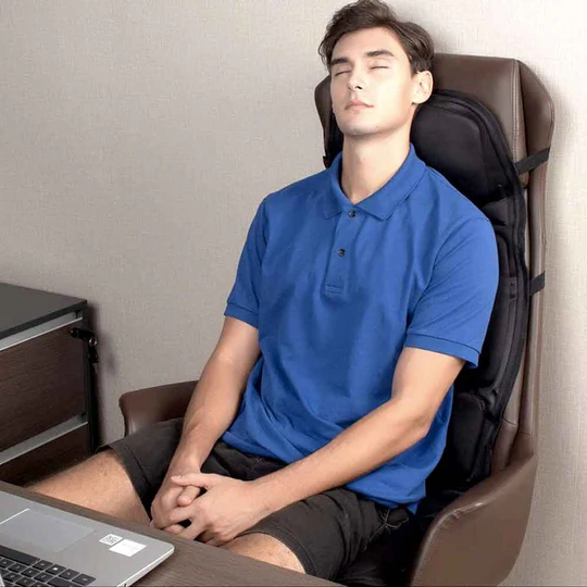 8 Mode Massage Seat Cushion with Heated Back-Neck Pillow for Car & Home