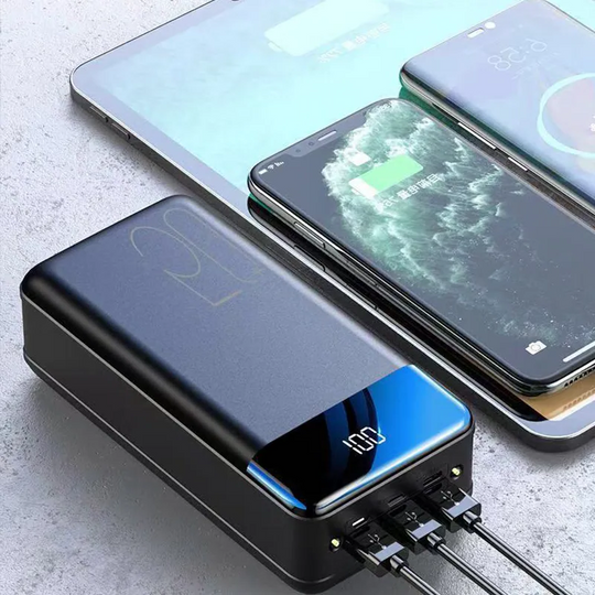 50000mAh Large Capacity Power Bank Mobile Phone Super Fast Charger Mobile Power Supply Tablet Laptop External Power Supply