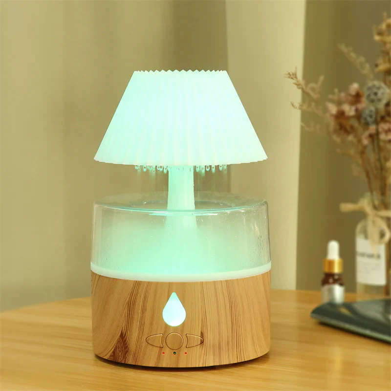 Rain Cloud Humidifier - Cool Mist Aromatherapy Diffuser, USB-Powered with Night Light