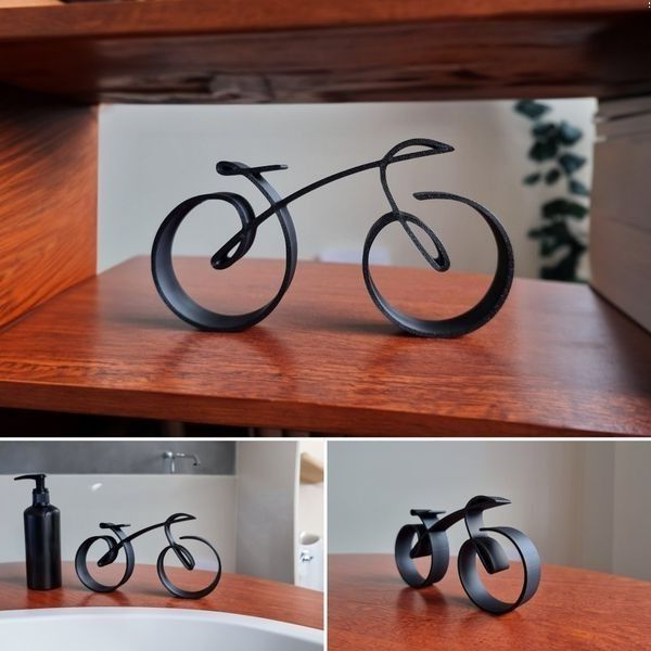 VeloWire Bike Silhouette – Minimalist Metal Wall Decoration for Cyclists