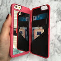 iPhone Case with Built-In Makeup Mirror, Card Slots, and Kickstand