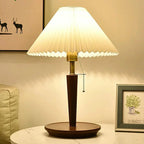 GlowTimber - Classic Wooden Plissé Lamp