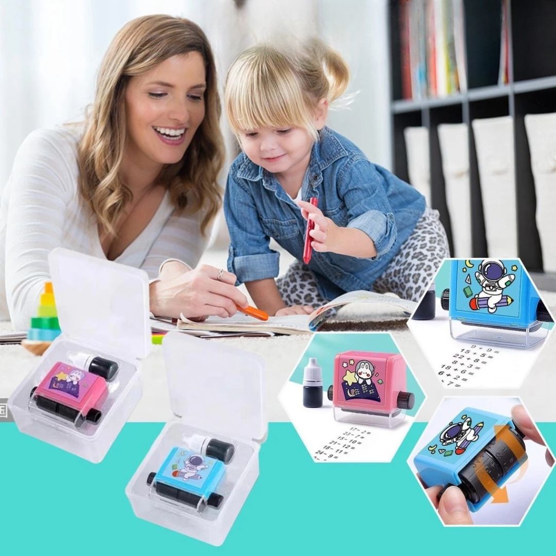 Mathematics learning stamp for children