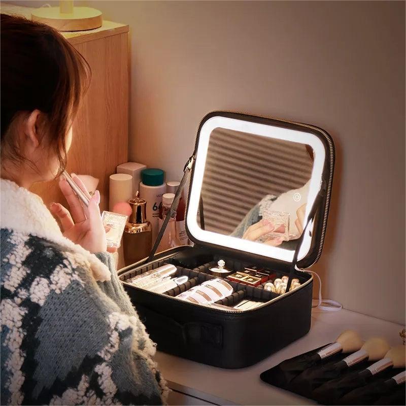 GlamBolt️ | Radiant on the go with LED makeup bag