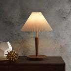 GlowTimber - Classic Wooden Plissé Lamp