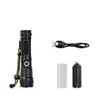 Tactical rechargeable laser LED flashlight