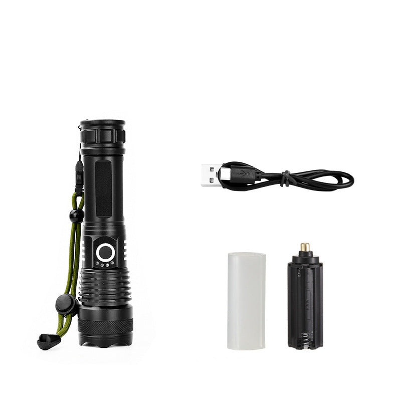 Tactical rechargeable laser LED flashlight