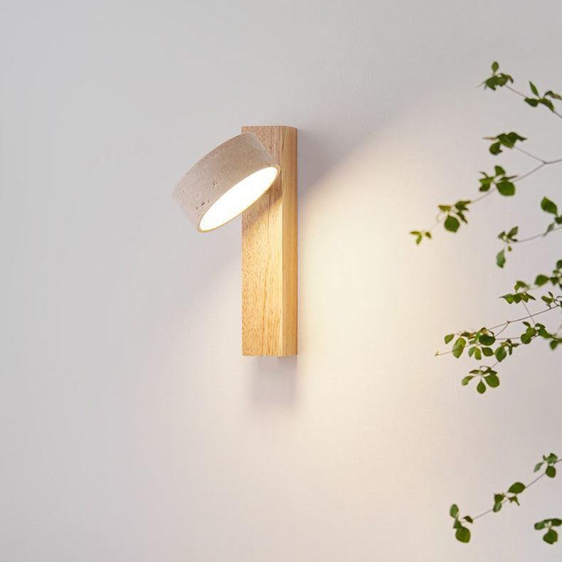 Ivory Toned Travertine Wall Lamp
