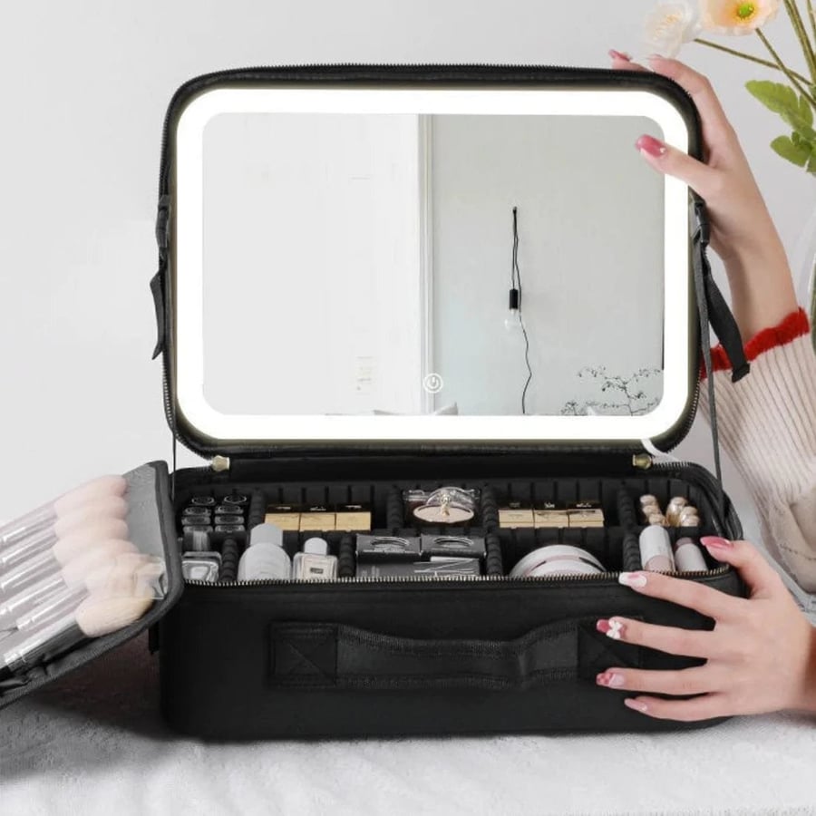 GlamBolt️ | Radiant on the go with LED makeup bag