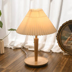 GlowTimber - Classic Wooden Plissé Lamp