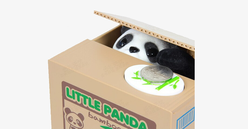 Coin Theft Panda Piggy Bank