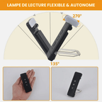 Battery Reading Lamp with Clip - 3 Modes and 80h Battery Life