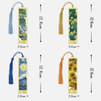 Bookmark made of metal | Retro flower painting