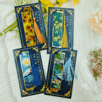 Bookmark made of metal | Retro flower painting