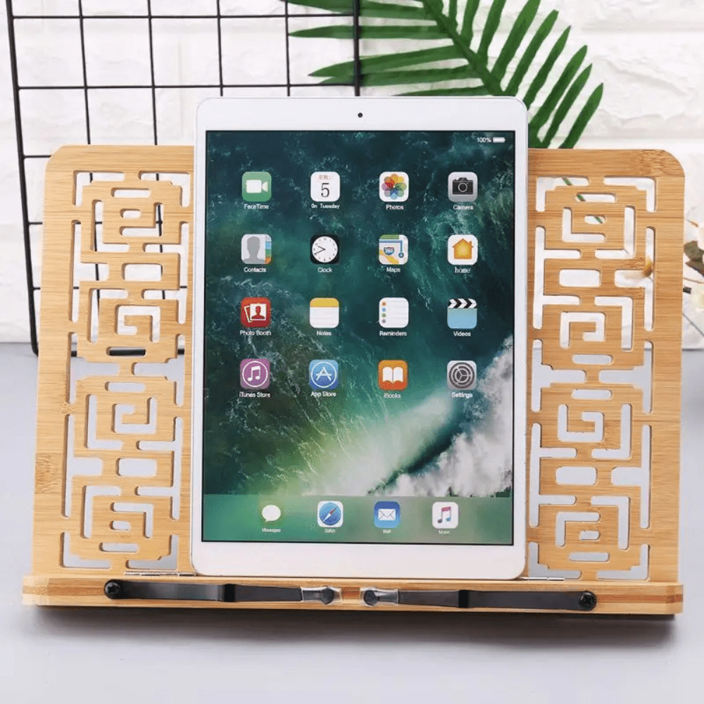 Adjustable Bamboo Book Stand