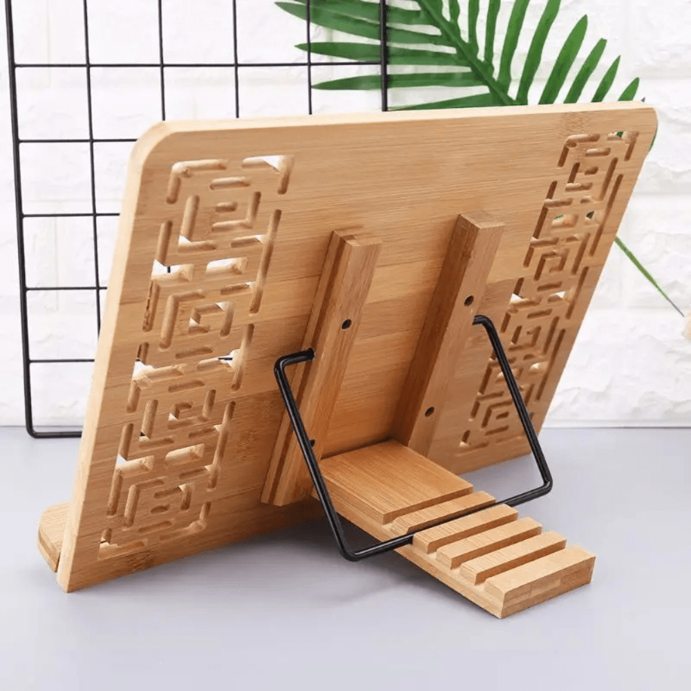 Adjustable Bamboo Book Stand