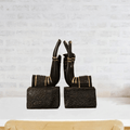 Bookend Design made of resin | Black hands