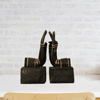 Bookend Design made of resin | Black hands
