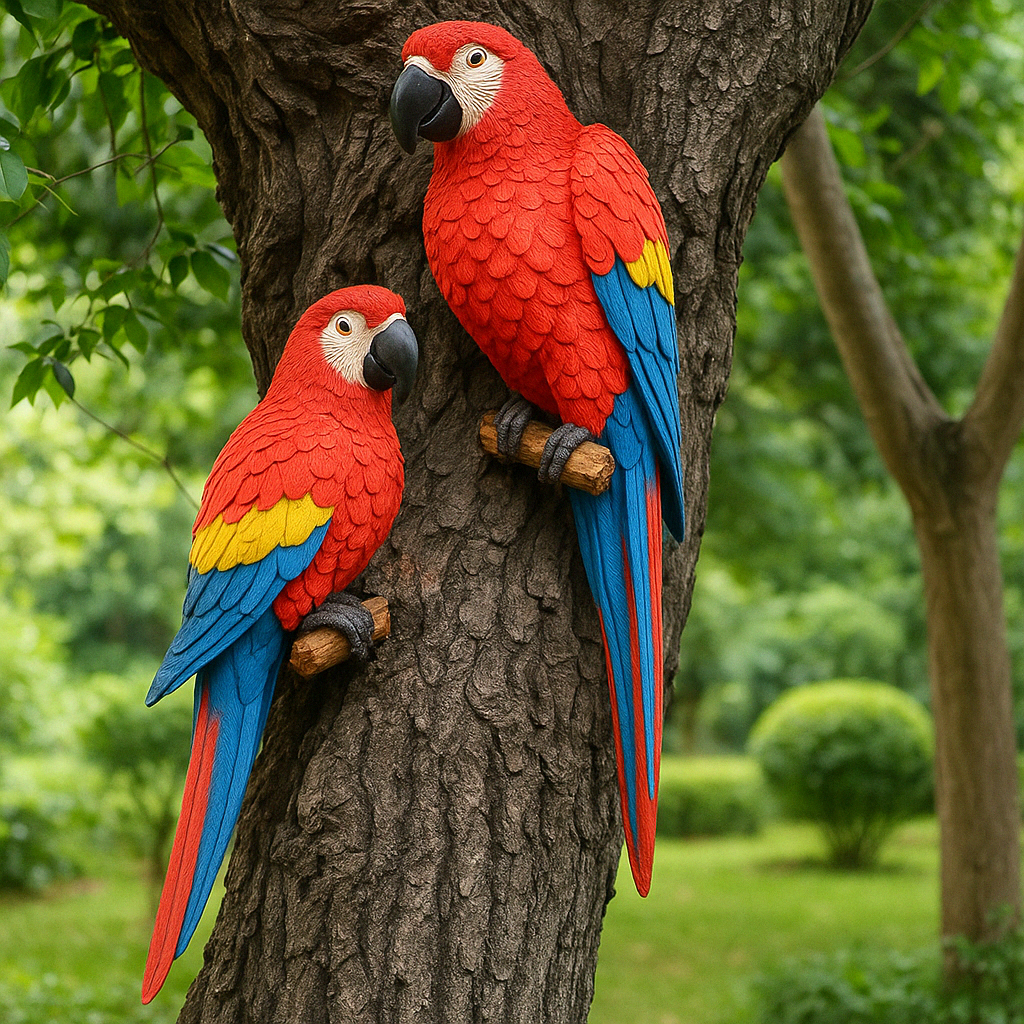 Tropical Vibe Parrot Tree Decor
