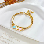Pastel Forever Love Heart Necklace and Bracelet