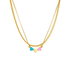 Pastel Forever Love Heart Necklace and Bracelet