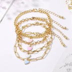 Pastel Heart Bracelet Stack