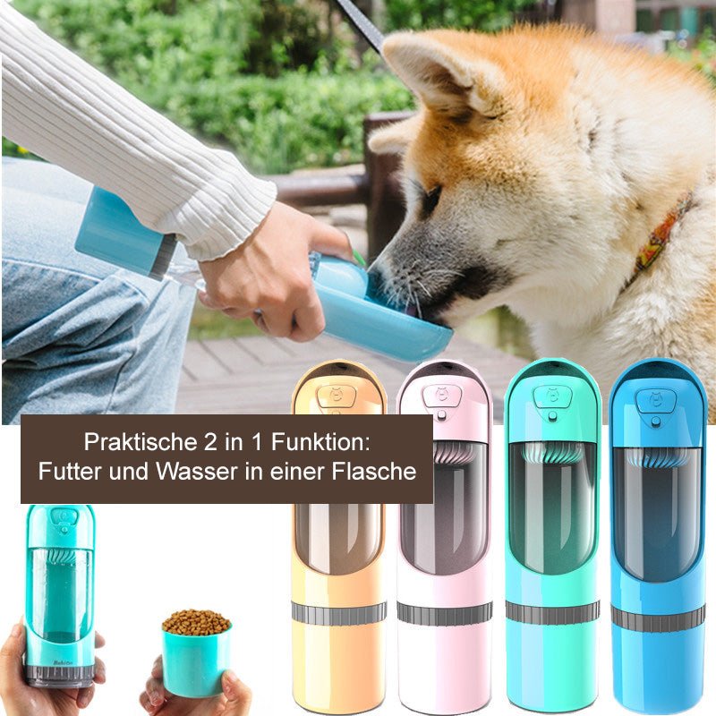 Pawbuddy 2-in-1 Dog Travel Mug – Portable Water Bottle and Food Bowl – BPA-Free, Leakproof, Ideal for Walks and Travel