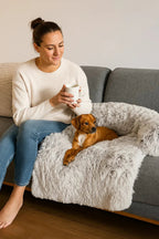 PAWCLOUD SOFA – Cozy Pet Bed with Raised Border and Furniture Guard