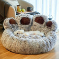 PawCuddle - Plush Paw-Shaped Dog Bed