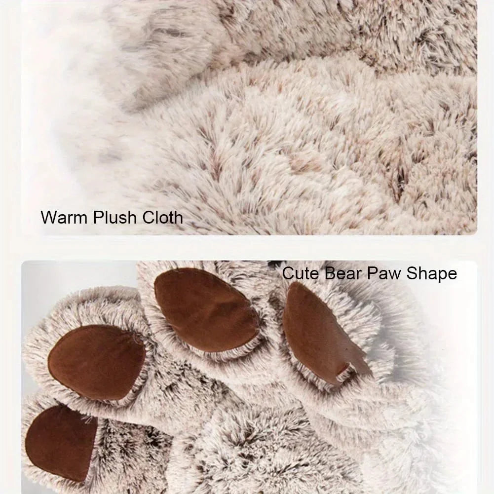 PawCuddle - Plush Paw-Shaped Dog Bed