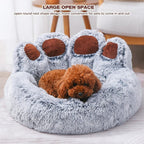 PawCuddle - Plush Paw-Shaped Dog Bed