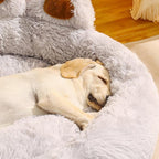 PawCuddle - Plush Paw-Shaped Dog Bed