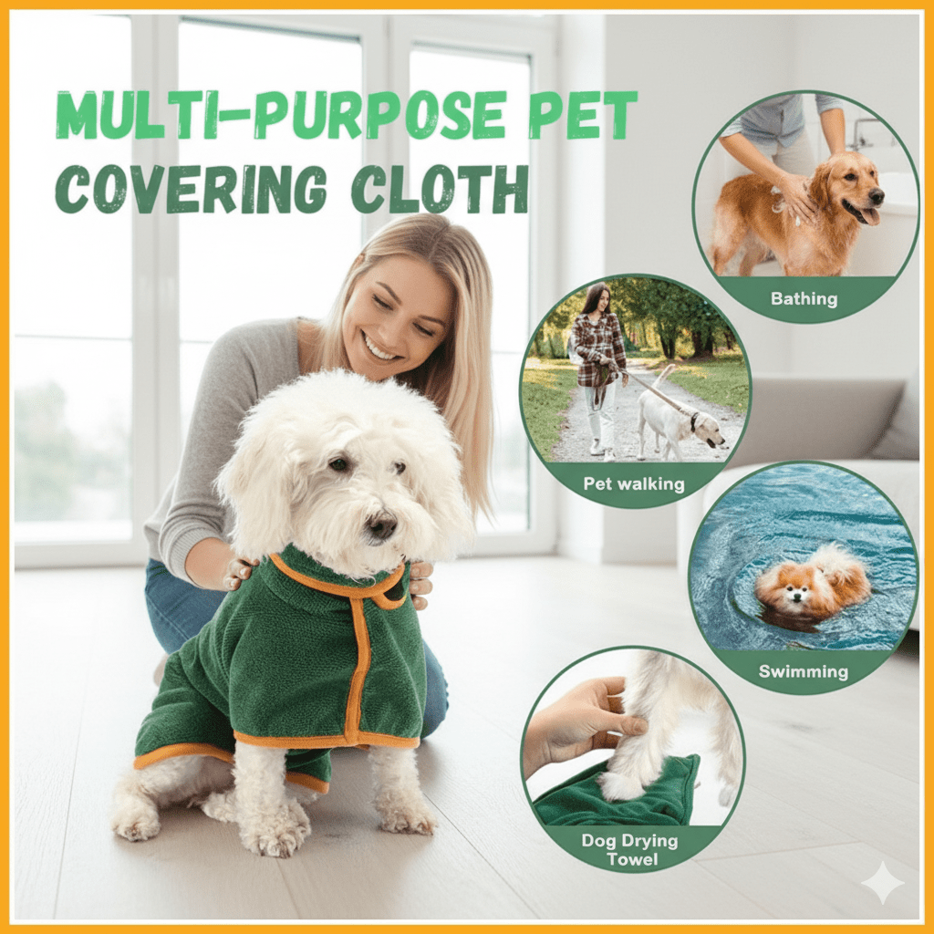 PAWFLECT – Super Absorbent Dog Coat for Quick Drying and Comfort