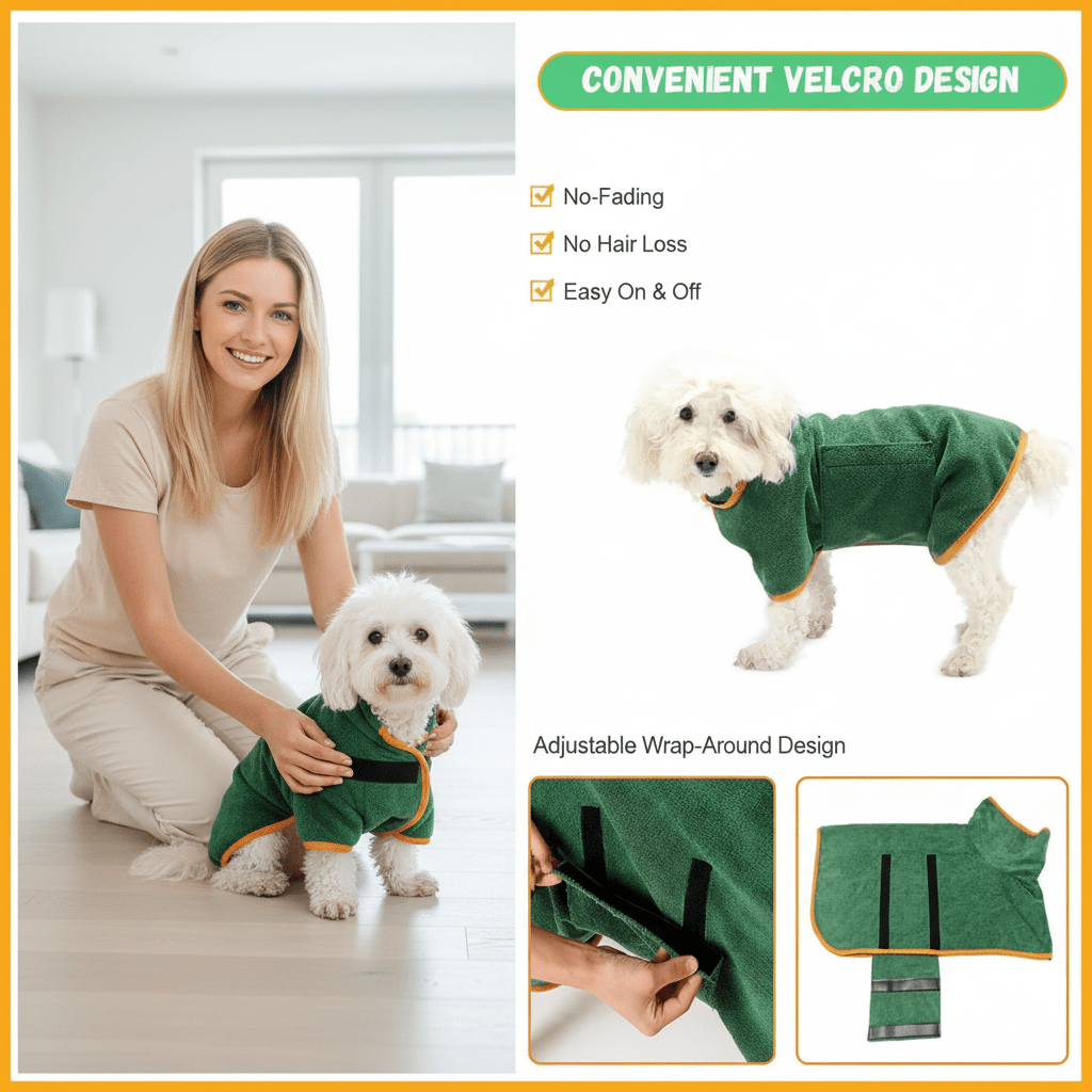 PAWFLECT – Super Absorbent Dog Coat for Quick Drying and Comfort