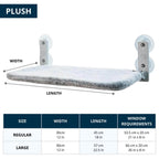 PAWPERCH – Foldable Cat Hammock with Wall-Friendly Mount | No-Drill Window Seat
