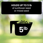 Squirrel Proof Bird Feeder | Heavy-Duty Metal, Multi-Feeding Ports & Ideal for Backyard Birdwatching