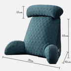 Reading pillow for the bed with armrests