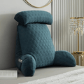Reading pillow for the bed with armrests