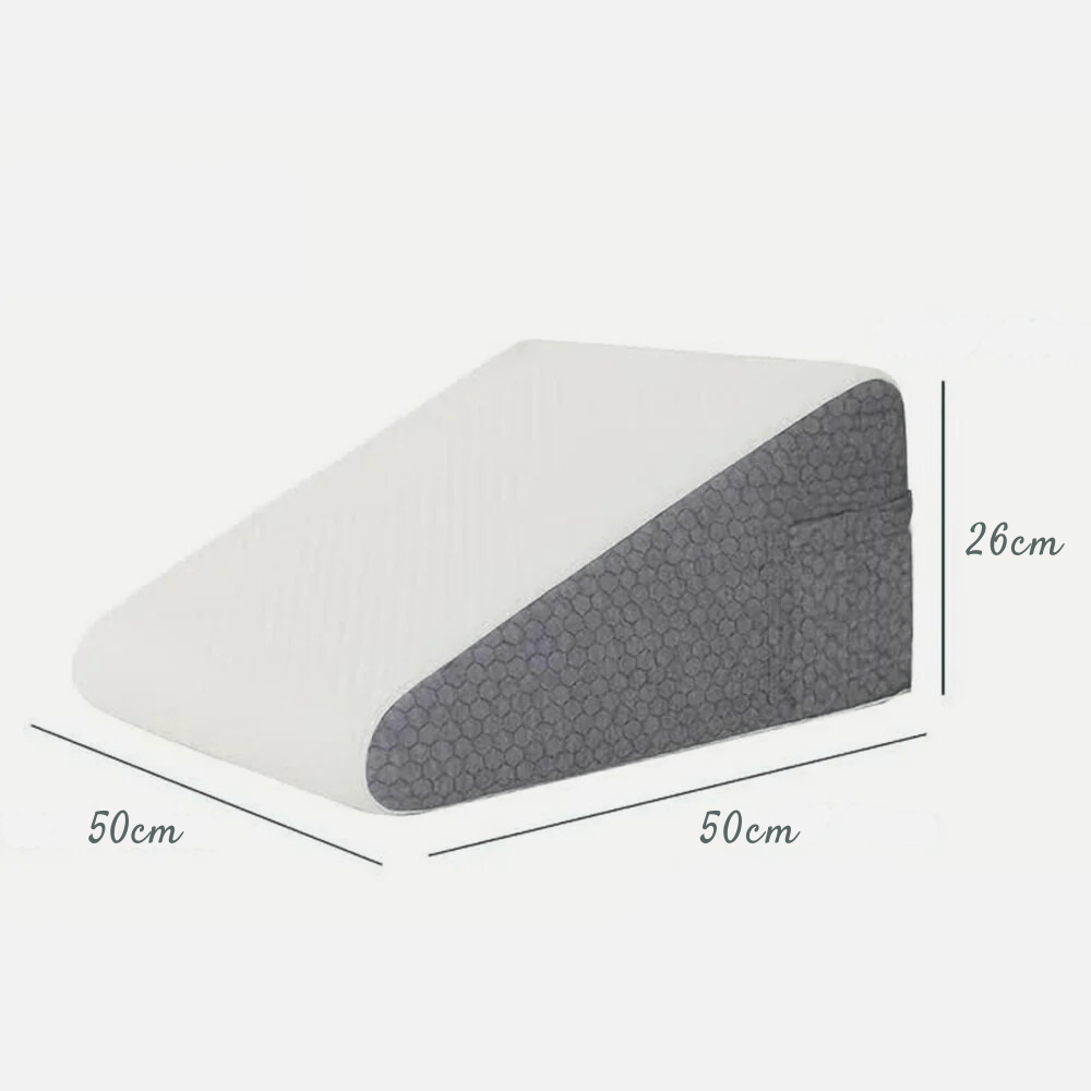 Relaxing triangular reading pillow