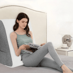 Relaxing triangular reading pillow