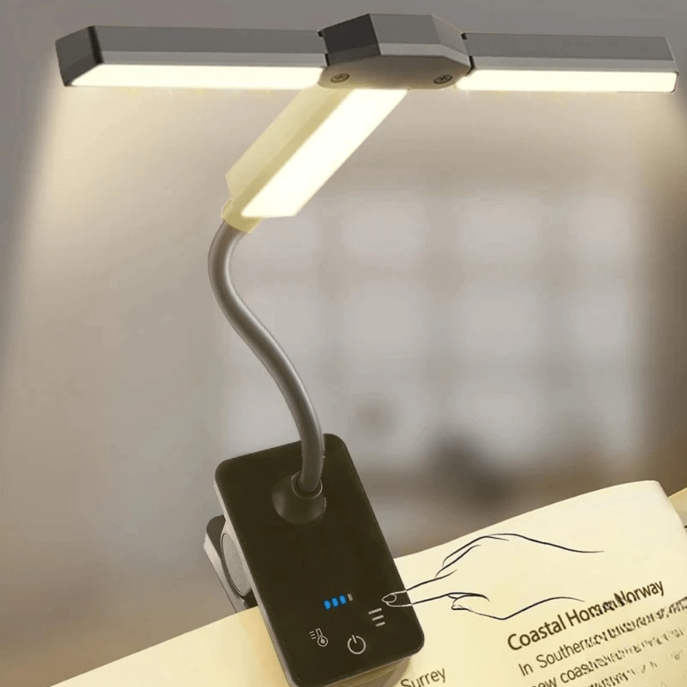 Compact LED Reading Lamp with Battery Indicator