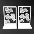 Bookend made of metal | Ginkgo leaves