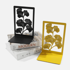 Bookend made of metal | Ginkgo leaves